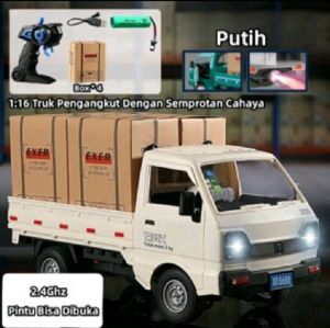 MAINAN ANAK MOBILAN RC PICKUP CARGO SCALA 1:16 SPRAY ASAP NYALA LAMPU BUKA TUTUP PINYU 2 WD FREKUENSI 24 GHZ