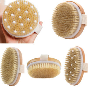 Wooden Bath Shower Bristle Brush SPA Body Brush without Handle Dry Skin Body Soft natural bristle the SPA the Brush