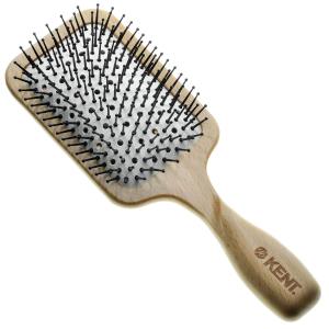 Kent LPF2 Large Cushion Paddle Hair Brush Vented Taming Fine Pins Detangle Brush for Long Thick and Curly Hair Scalp Massager and Growth Stimulator Wet or Dry Hair Detangling.Made in England