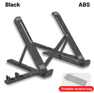 Portable Laptop Stand with Foldable DesignAluminum ABS Plastic Foldable Adjustable Height for All Laptop Tablet