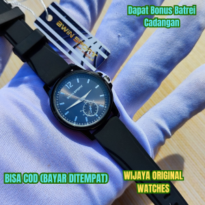 Jam Tangan BWIN SPORT BS59632 Jam Tangan WANITA Tali Rubber BAHAN LEMBUT Jam Tangan Minimalis