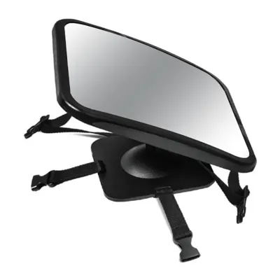 Hamshmoc Baby Car Rearview Mirror Hd Wide-Angle 360° Rotation Dual Strap Secure Fit Reverse Installation For Car Safety