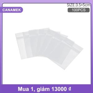 【CANAMEK】 100 cái túi PE bao bì nhựa Túi  Túi thuốc bao bì túi dày bao bì con dấu Túi trang sức túi 2x3cm 2.5x3cm 3.5x5cm