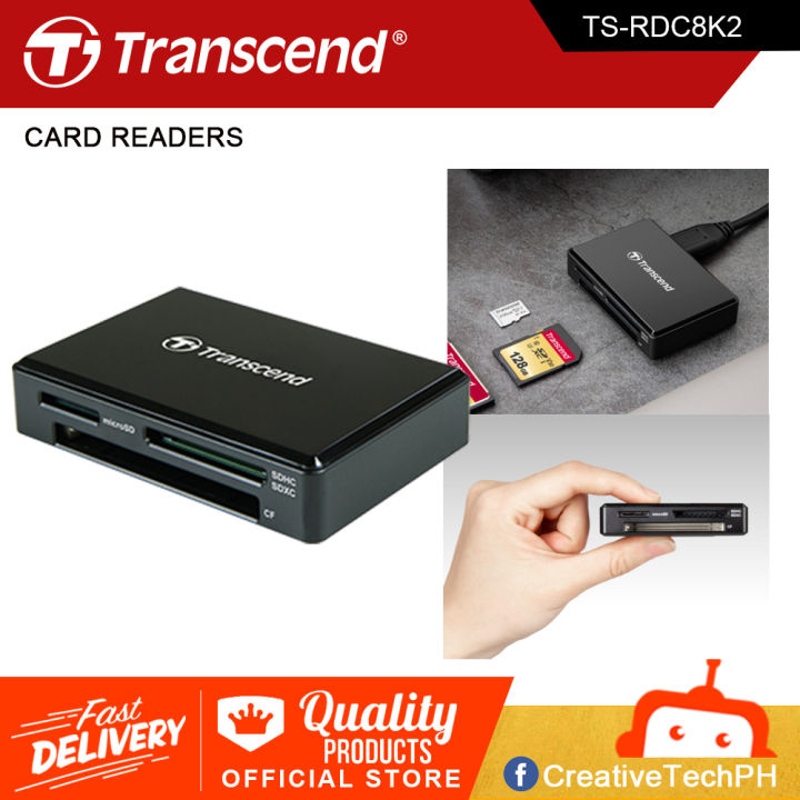 Transcend USB 3.1 [micro USB - USB Type C] Multi-Card Reader (SD · SDHC ...