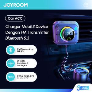 JOYROOM CL18 Car Charger Wireless BT FM Transmitter 3 Port PD30W QC3.0