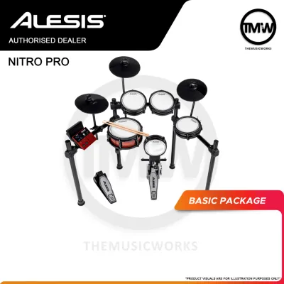 Alesis Nitro Pro 8-Piece Electronic Drums Kit for Beginners to Advanced Players with Bluetooth [LIMITED STOCK]