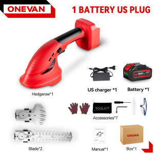 2 IN 1 Brushless Electric Hedge Trimmer Cordless Lawn Mower Household Garden Bush Scissors Power Tools For Makita 18V Battery