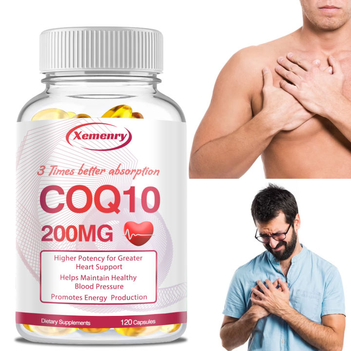 COQ10 200MG Vitamins Natural Antioxidants Support Healthy Aging, Improve Cardiovascular