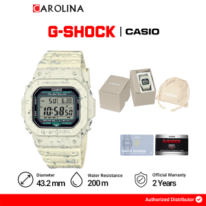 Jam Tangan Pria Casio G-Shock G-5600BG-5D Solar Digital Dial Ivory Recycled Resin Band