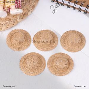 [COD] Season pet 5ชิ้นหมวกฟางสานมือตุ๊กตาหมวกมินิสีสันสดใสอุปกรณ์ตกแต่งบ้านตุ๊กตาสำหรับเด็กเล่นของเล่นจำลอง