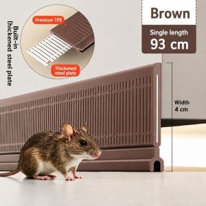 LUMIYA Built In Steel Insert Door Bottom Seal Strip TPE Self Adhesive Door Weather Stripping Insect Blocking Insect Barrier Strip Household