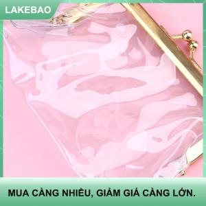 【LAKEBAO】 Túi kẹp miệng sắt đơn giản trong suốt Ins Túi đựng đồ nhỏ ví đựng tiền xu