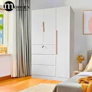 🔥3 Door 3 Drawer Melamine Wardrobe / Almari baju 3 pintu / Almari Baju /Almari Baju Murah / Almari Murah / 衣橱 / 衣柜