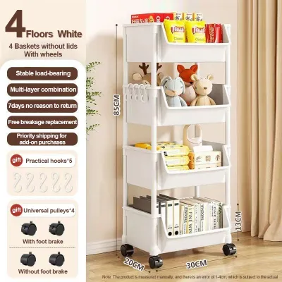 Trolley Bookshelf Kitchen Storage Rack Kitchen Corner Narrow Slit Storage Cabinet Living Room Home Organizer Gifts