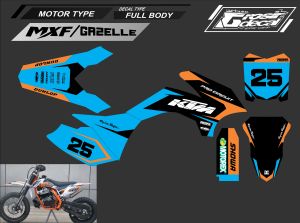 Striping Stiker Mini Trail MXF 50cc / Gazelle 50cc / Redbull 110cc Full Body Free Custom