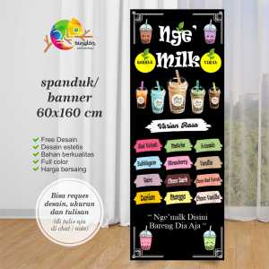 Cetak Spanduk Banner Ngemilk Minuman