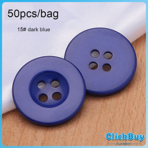 C.B.【มีสินค้าในสต๊อก】 กระดุม 50 เม็ด/แพ็ค สําหรับตกแต่งเสื้อผ้า ซ้อมผ้า อุปกรณ์ตกแต่ง งาน DIY Clothing buttons