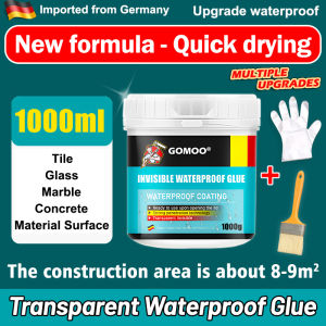 1000g GOMOO Super Transparent Waterproof Glue brush Sealant Repair Crack Water Proof Toilet Bathroom