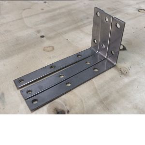 Ke góc vuông Inox 201 - 6x11x1.5 cm - Lỗ 5mm - Dày 2mm - #vattuducduyen