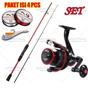 COD pancing 1 set lengkap kuat/jorang pancing kuat 50kg /1.8M 2.1M Pancing Portabel 2 Bagian Pancing Spinning Fishing Rod Dan 5.2:1 Pancing Alat Gulungan Pancing Joran Pancing Senar Pancing Combos Set/Set Alat Pancing Murah Pancing 1 Set Murah Dan Kuat