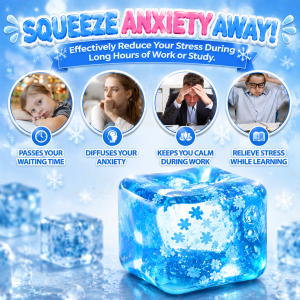 BUY 1 TAKE 1 Ice Cube-Shaped Slow-Rebound Stress-Relieving Toy Soft Comfortable Relieving Anxiety A Fun Desktop Toy For Children Adults Alleviating Symptoms Of Adhd Suitable For Office And Home Use