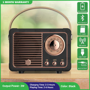 Rechargeable Wireless Classical Antique Retro Portable Mini Small Vintage Multimedia FM Radio Bluetooth Music Player Speaker Matte Pink HM11 復古藍牙音箱
