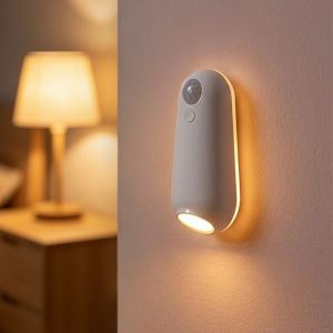 Bathroom Toilet Night Light Motion Sensor Eight Colors Cycle LED Washroom Lamp Waterproof USB Rechargeable Wall Stick Lighting For Hallway Bedside Baby Nursery