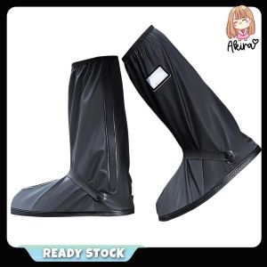 Rain Shoes High Tube Waterproof Rain Boot Reflective Rain Shoes Waterproof Anti-slip Premium Rain Boots Kasut Hujan 防水鞋套