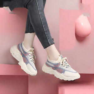new korean fashion thick sole women shoes casual breathable sport running shoes sneakers