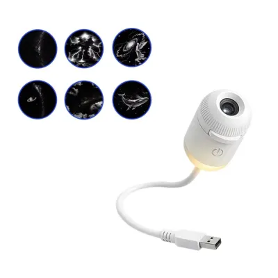 MIRELAE 360° Rotation Galaxy Star Projector Adjustable Brightness USB Powered Star Projector Night Light Portable Mini Night Light Bedroom Decor