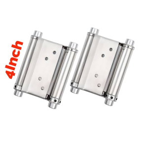 2PCS 4 5" Double Iron Spring Hinges Heavy Duty Double Action Door Spring Hinges Self Closing Swing