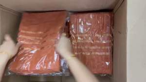 ผ้าเช็ดตัวพระ 100% สีน้ำตาล Cotton ผืนใหญ่ ไม่เป็นขุย