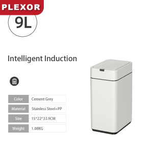 Plexor Thùng rác tự động với nắp 9/13/20L touchless thùng rác cảm biến chuyển động thông minh rác có thể với bìa và nâng cao chân hình chữ nhật thép không gỉ túi đựng rác cho nhà bếp văn phòng nhà vệ sinh phòng ngủ