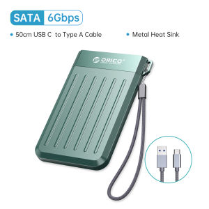Orico 2.5 inch HDD Case External Hard Drive Case USB C 6Gbps HDD Case SATA to USB 3.1 Hard Drive Enclosure for 2.5" SSD/HDD Support UASP