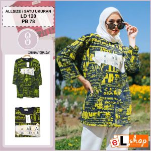 KAOS SABHIRA TERBARU 2024 Baju Wanita Model Sekarang Atasan Jumbo Semi Tunik Official Store Resmi