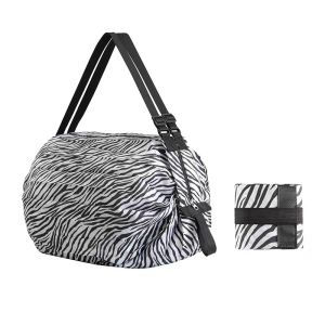 Eco-Friendly Foldable Bag || Reusable Grocery / Super Market Bag with Strap || Collapsible Shopping Bag with Zipper