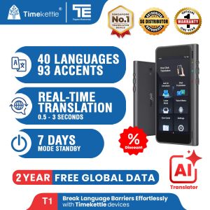 Timekettle Fluentalk T1 Portable Multilingual Translator with Real-Time & Offline Translation 40 Languages Support 1-Year SG Warranty