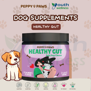 [Dog] Peppy Paws Pet Supplement Skin & Coat | Healthy Gut | Multi Vitamin | Flea & Tick | Hip & Joint (120 soft chews)