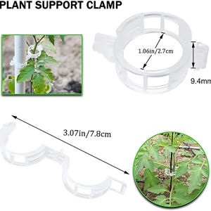 【200Pcs】Plant Clip Support Plastic Garden Fixing Clips White Vine Fixing Clamp For Tomato Pepper Bean