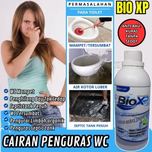 cairan LARUTAN ALAMI TANPA SEDOT WC BIO XP PERONTOK TINJA KERAS