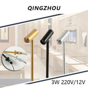 Led Showcase Light 3W Adjustable spotlights Exhibition DC12V Led Mini 20/30/35CM Jewelry Display Light For Diamond Store AC85-265V