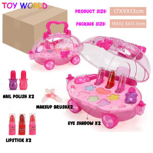 【READY STOCK】Makeup set box girl make up toys for girls toys kids pretend play set Washable murah cosmetic bag makeup box Mainan Mekap Budak Perempuan mekap budak