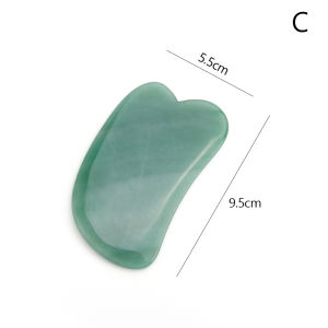 DECINIEE Natural Massage Gua Sha Jade Board Aventurine Powder Crystal Scraping Stone Back Shoulder Face Manual Massager Beauty Tool