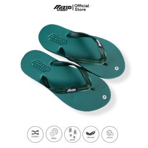 MIZEO STREET Sandal Jepit Pria Wanita Rubber Kombinasi Abu - Hitam M025