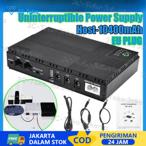 Power Supply UPS Router Backup Power DC Power Adapter Uninterruptible Power Supply 10400mAh 5V 9V 12V UPS Router Optical Cat Built-in Adapter Backup Power Supply Eu