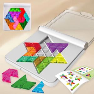 IPIE2 Multiple Shapes Smart Clearance Tangram Toy Logical Thinking Training Montessori Logical Puzzle Game Pocket Mini Toys Learning Fun Tabletop Games Logical Thinking Training