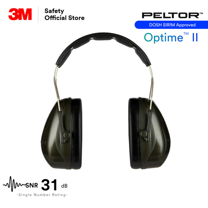 3M™ H520A Peltor Optime II Safety Earmuffs SNR 31 DB/ DOSH SIRIM ...