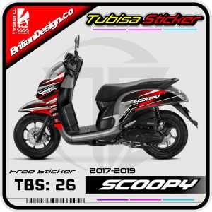 Sticker Striping Variasi Scoopy New 2017/2020 - Decal Stiker Variasi Motor Scoopy New. TBS.26