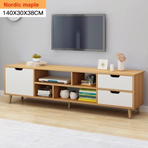 [47/55 inch] Wood TV Rack TV Cabinet Stand Furniture Modern Console Minimalist Nordic Living Room Cabinet 120/140 CM TV Table