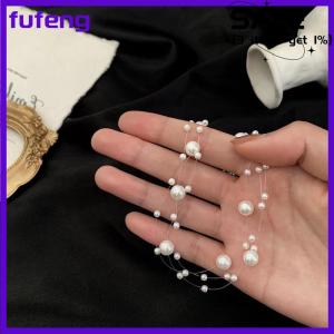 fufeng Pháp phong cách ánh sáng sang trọng thanh lịch Niche thiết kế ngọc trai nhiều lớp Mặt Dây Chuyền Vòng cổ thời trang phụ nữ đồ trang sức ngọt ngào phụ kiện Quà Tặng
